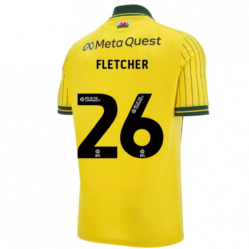 Danxen Kinder Steven Fletcher #26 Gelb Grün Auswärtstrikot Trikot 2025/26 T-Shirt Österreich
