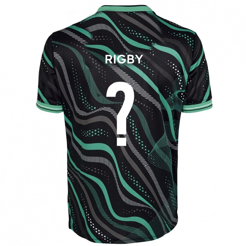 Danxen Kinder Simon Rigby #0 Schwarz Grün Auswärtstrikot Trikot 2025/26 T-Shirt Österreich