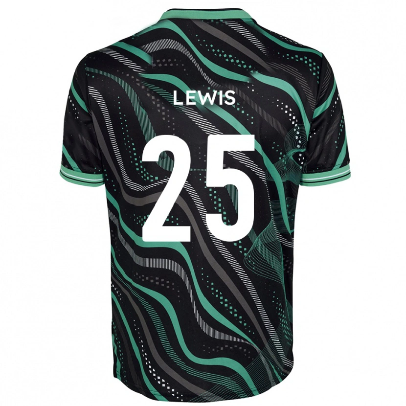 Danxen Kinder Harry Lewis #25 Schwarz Grün Auswärtstrikot Trikot 2025/26 T-Shirt Österreich