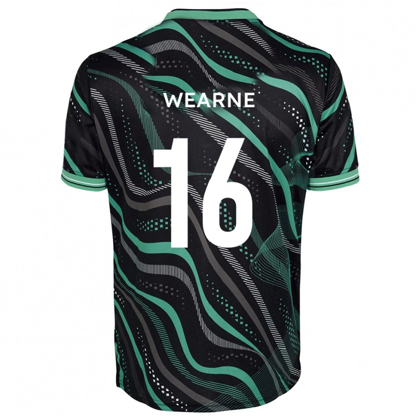 Danxen Kinder Stephen Wearne #16 Schwarz Grün Auswärtstrikot Trikot 2025/26 T-Shirt Österreich