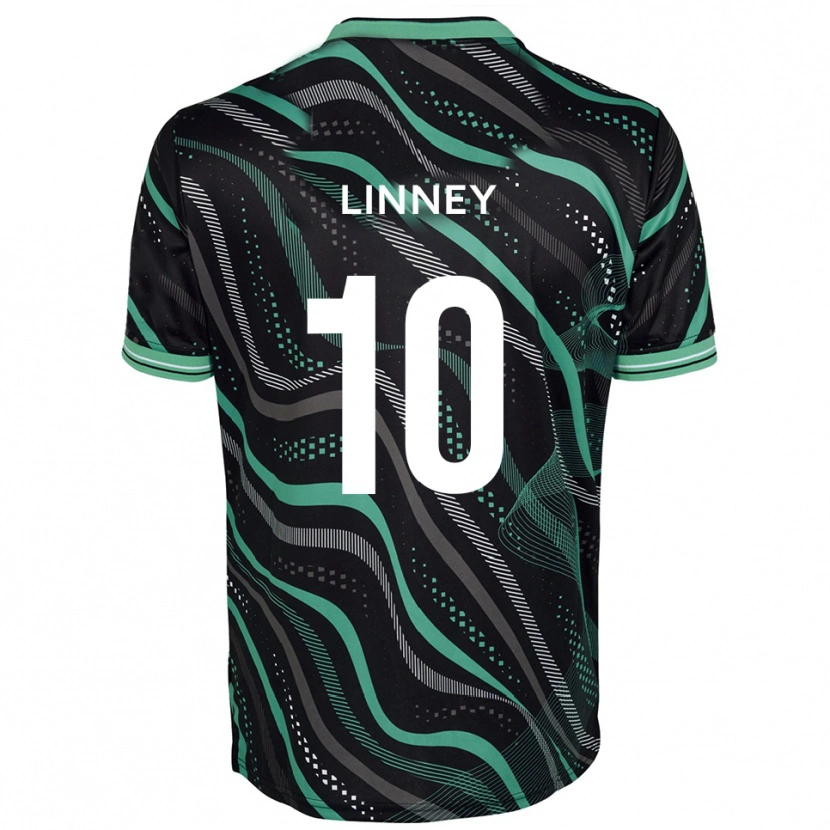 Danxen Kinder Regan Linney #10 Schwarz Grün Auswärtstrikot Trikot 2025/26 T-Shirt Österreich