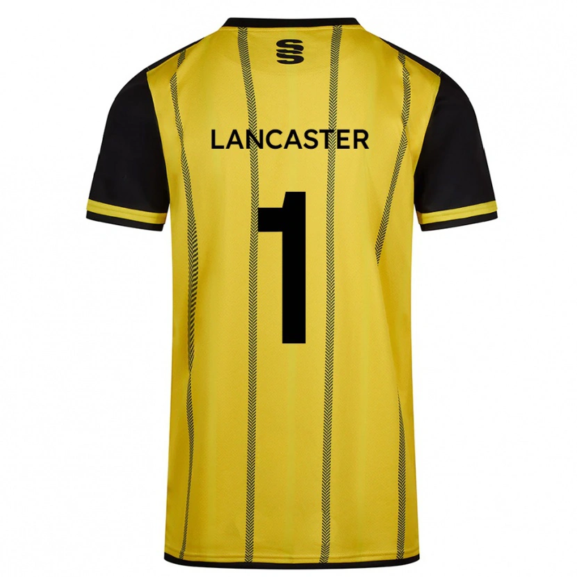 Danxen Kinder Aaron Lancaster #1 Gelb Schwarz Auswärtstrikot Trikot 2025/26 T-Shirt Österreich