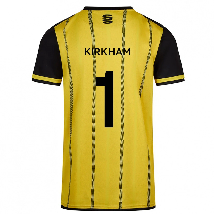 Danxen Kinder Skye Kirkham #1 Gelb Schwarz Auswärtstrikot Trikot 2025/26 T-Shirt Österreich