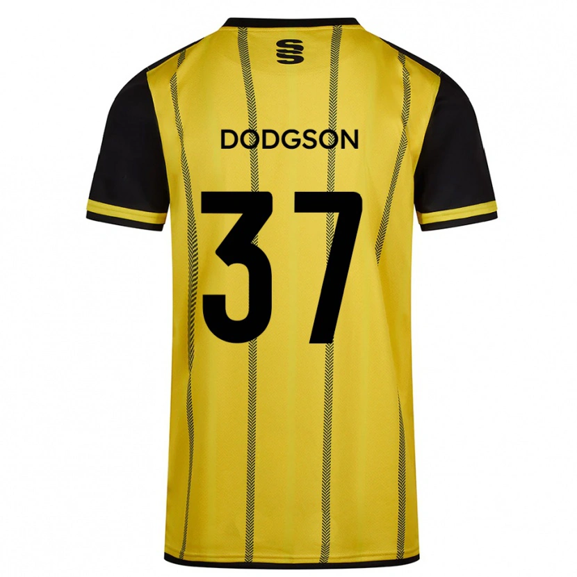 Danxen Kinder Ewan Dodgson #37 Gelb Schwarz Auswärtstrikot Trikot 2025/26 T-Shirt Österreich