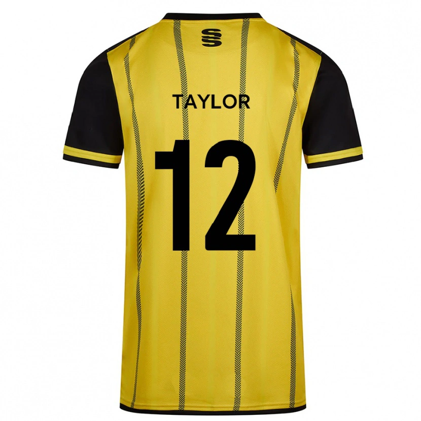 Danxen Kinder Max Taylor #12 Gelb Schwarz Auswärtstrikot Trikot 2025/26 T-Shirt Österreich