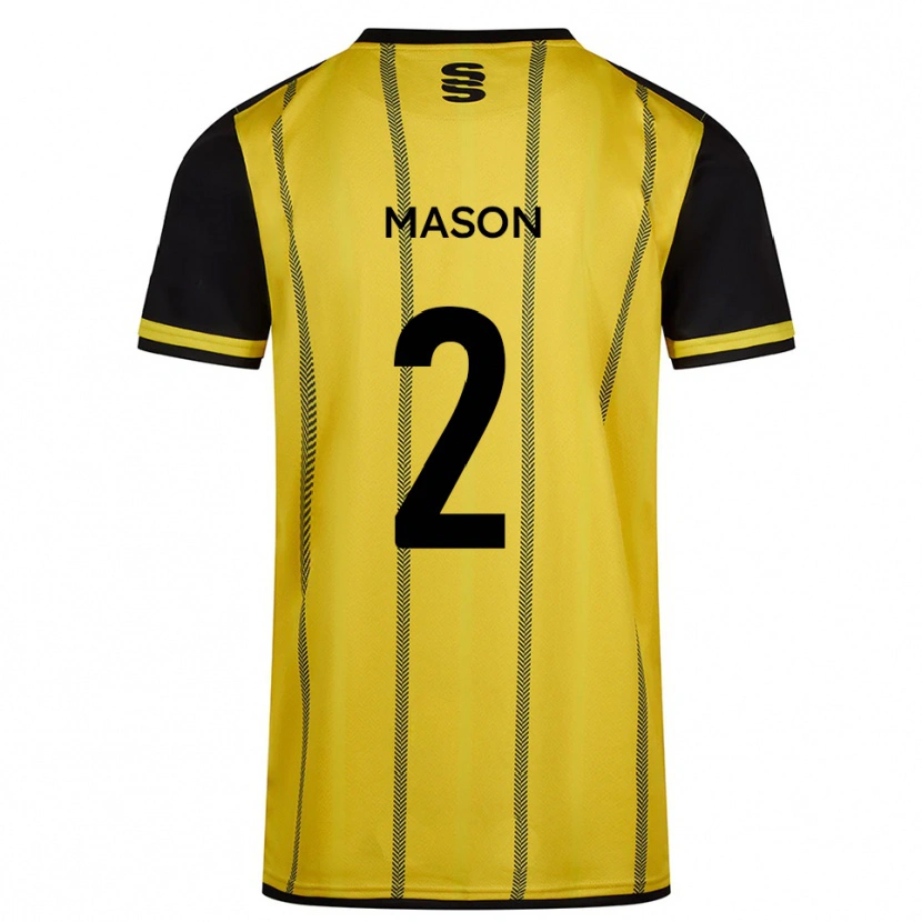 Danxen Kinder Beth Mason #2 Gelb Schwarz Auswärtstrikot Trikot 2025/26 T-Shirt Österreich