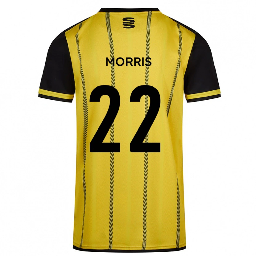 Danxen Kinder Jack Morris #22 Gelb Schwarz Auswärtstrikot Trikot 2025/26 T-Shirt Österreich