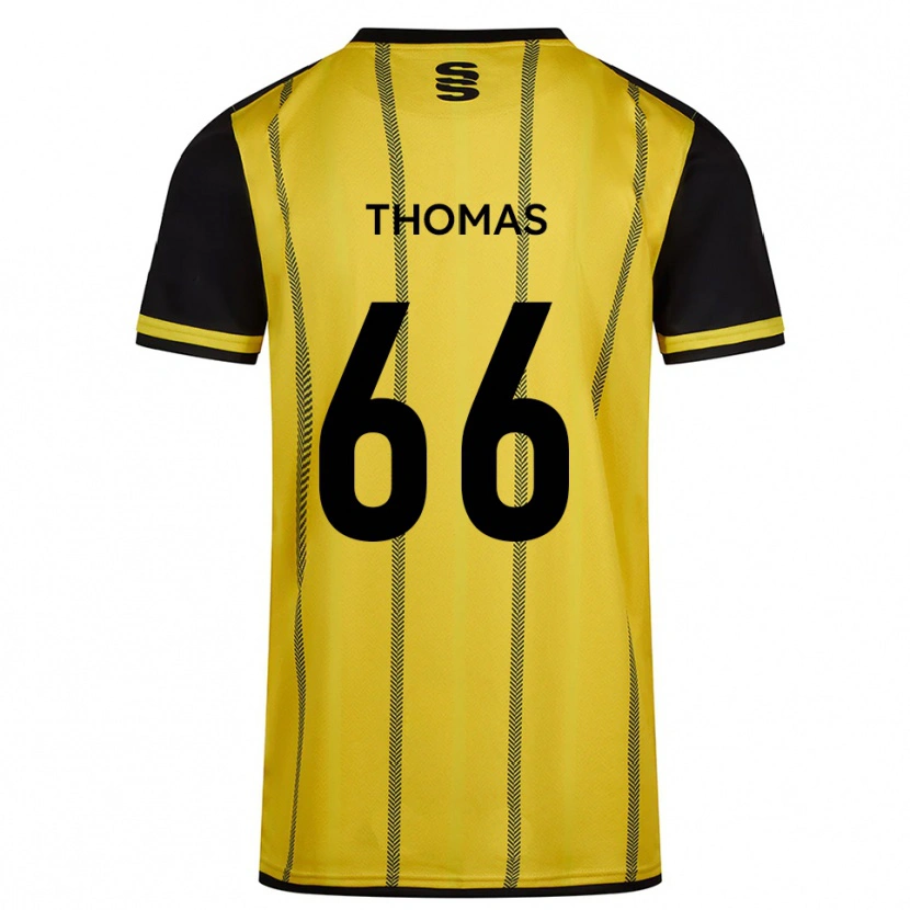Danxen Kinder Luca Thomas #66 Gelb Schwarz Auswärtstrikot Trikot 2025/26 T-Shirt Österreich