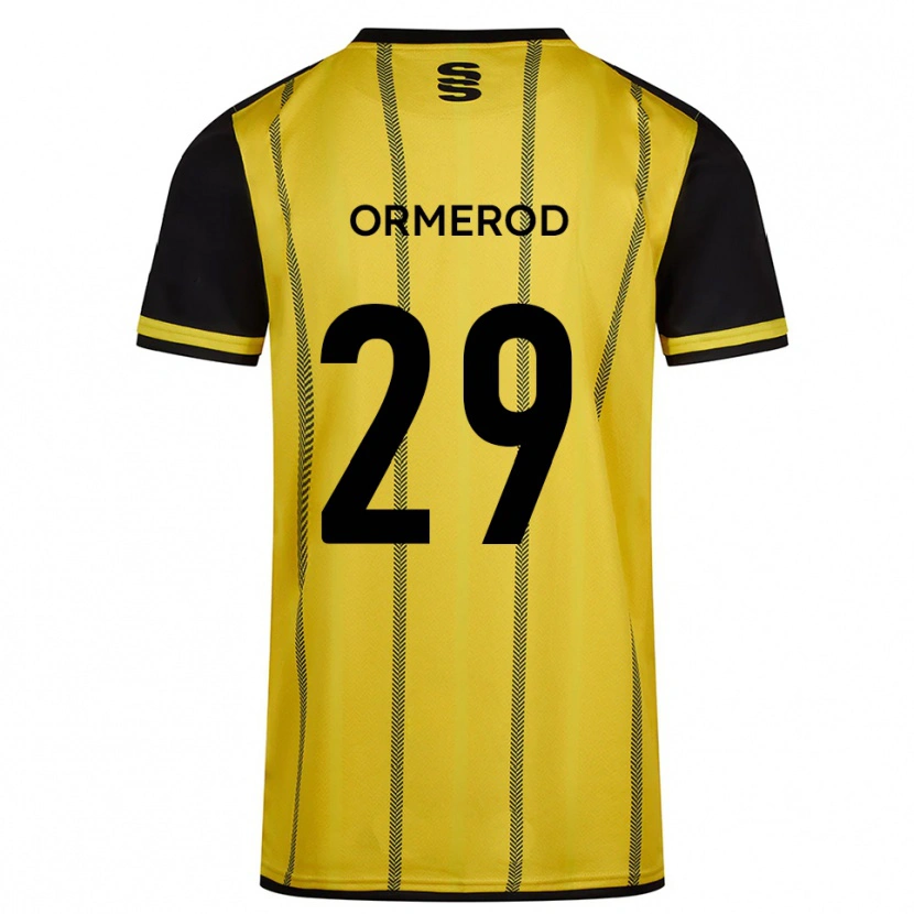 Danxen Kinder Danny Ormerod #29 Gelb Schwarz Auswärtstrikot Trikot 2025/26 T-Shirt Österreich