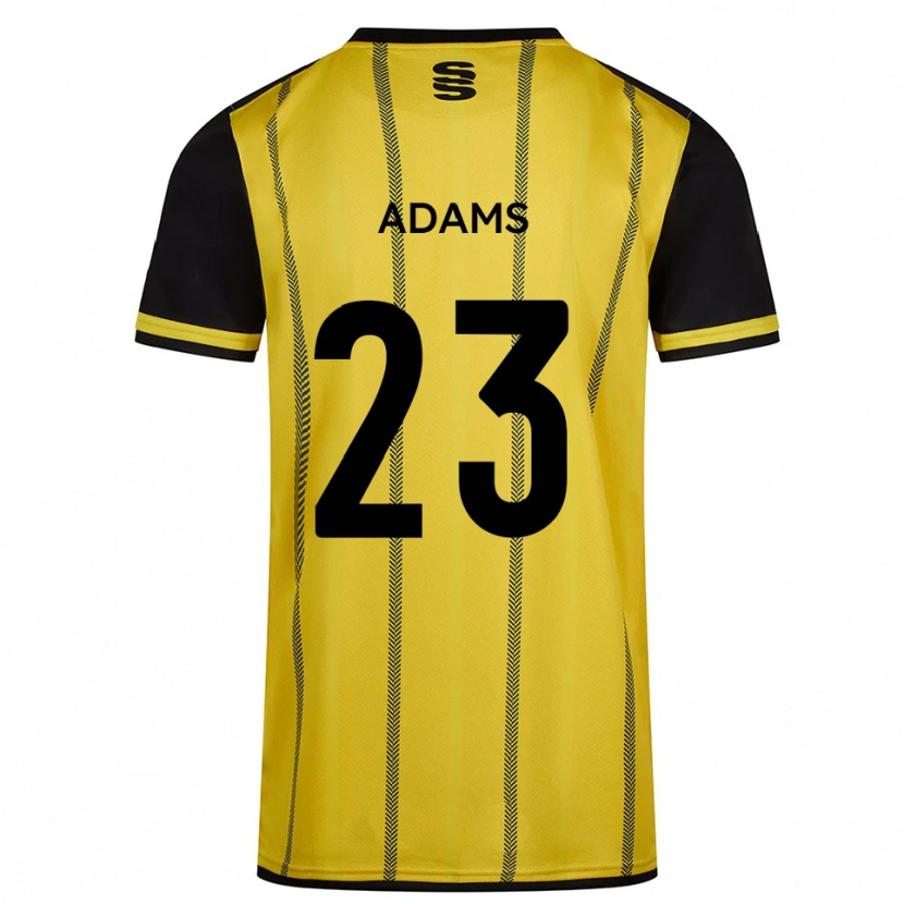Danxen Kinder Ellie Adams #23 Gelb Schwarz Auswärtstrikot Trikot 2025/26 T-Shirt Österreich