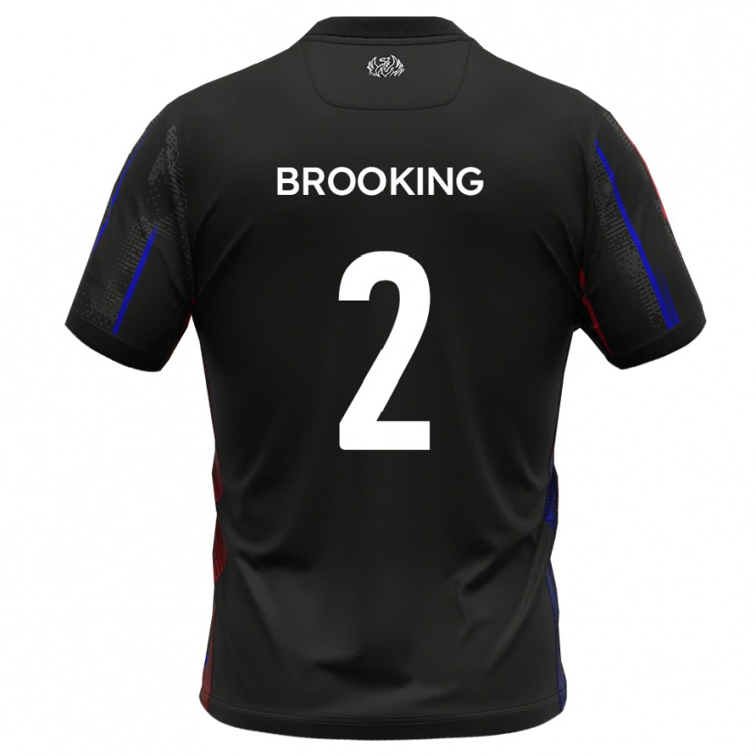 Danxen Kinder Josh Brooking #2 Schwarz Rot Auswärtstrikot Trikot 2025/26 T-Shirt Österreich