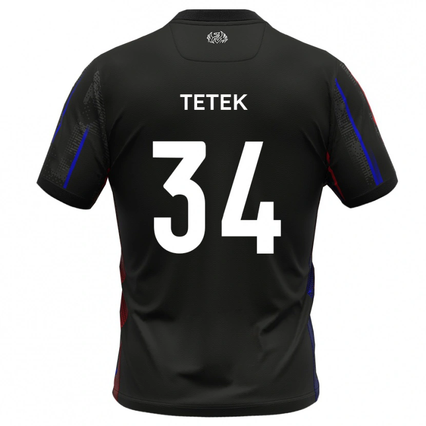 Danxen Kinder Dejan Tetek #34 Schwarz Rot Auswärtstrikot Trikot 2025/26 T-Shirt Österreich