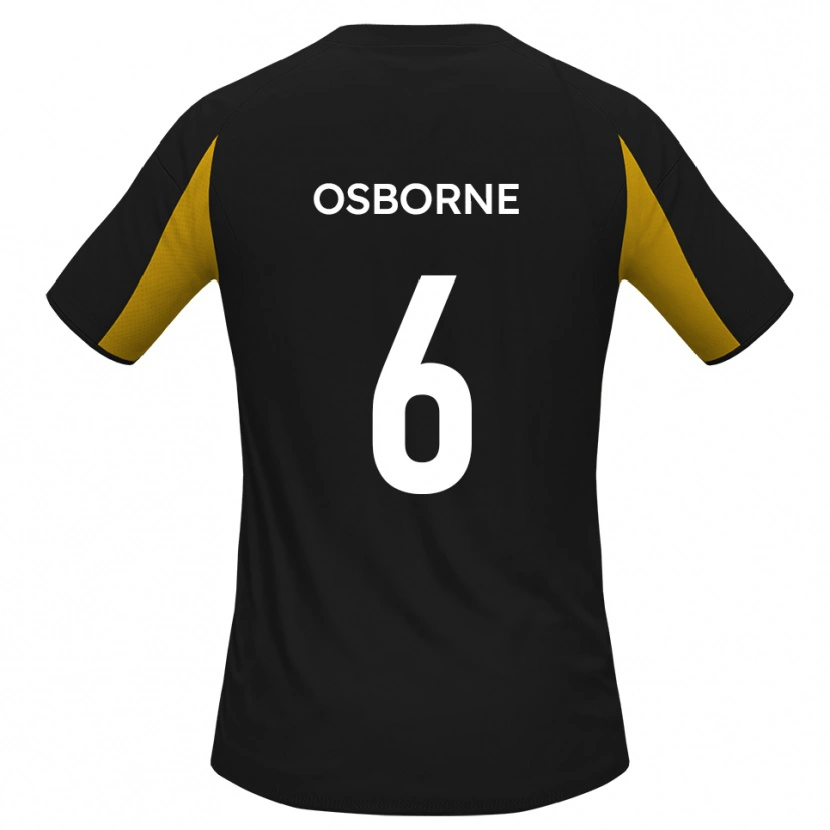 Danxen Kinder Elliot Osborne #6 Schwarz Gelb Auswärtstrikot Trikot 2025/26 T-Shirt Österreich