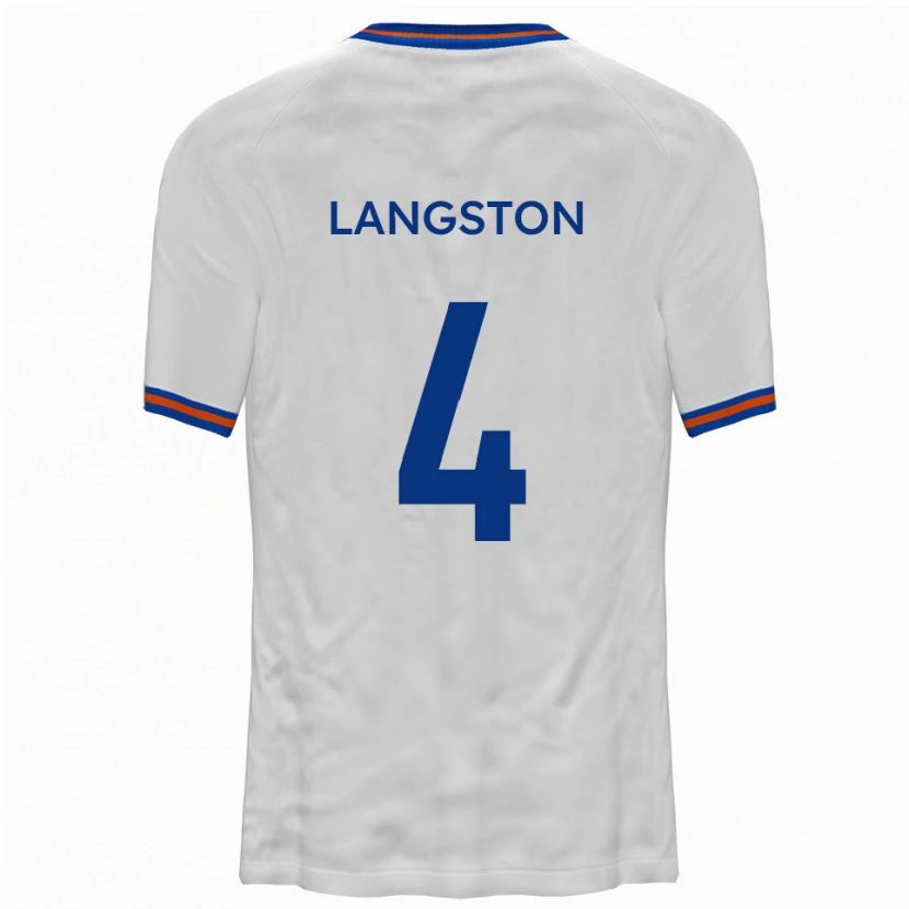 Danxen Kinder George Langston #4 Weiß Blau Auswärtstrikot Trikot 2025/26 T-Shirt Österreich