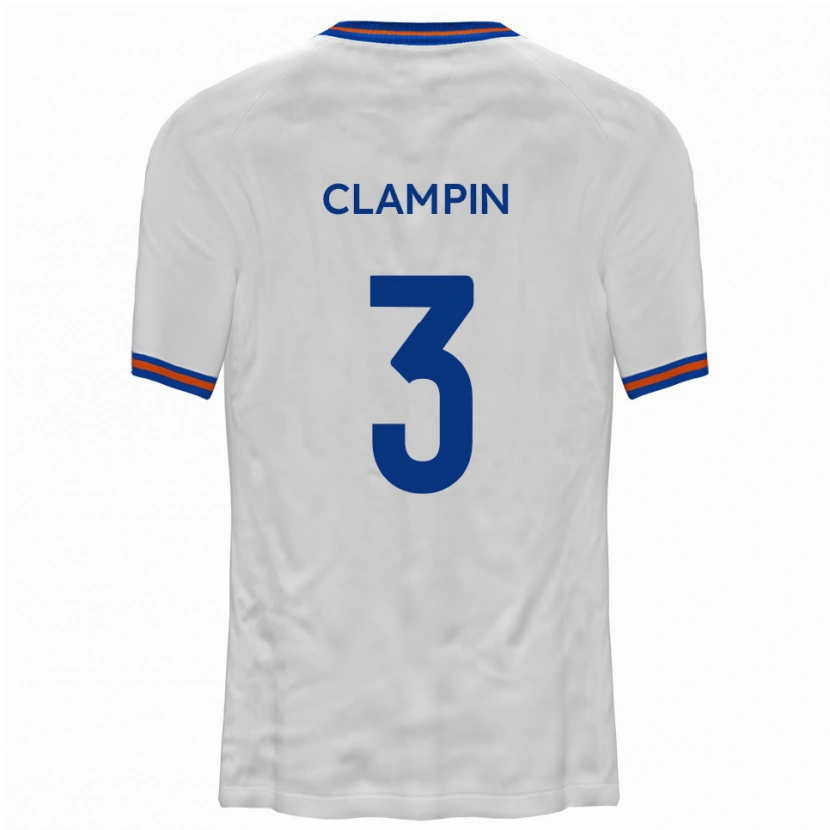 Danxen Kinder Ryan Clampin #3 Weiß Blau Auswärtstrikot Trikot 2025/26 T-Shirt Österreich