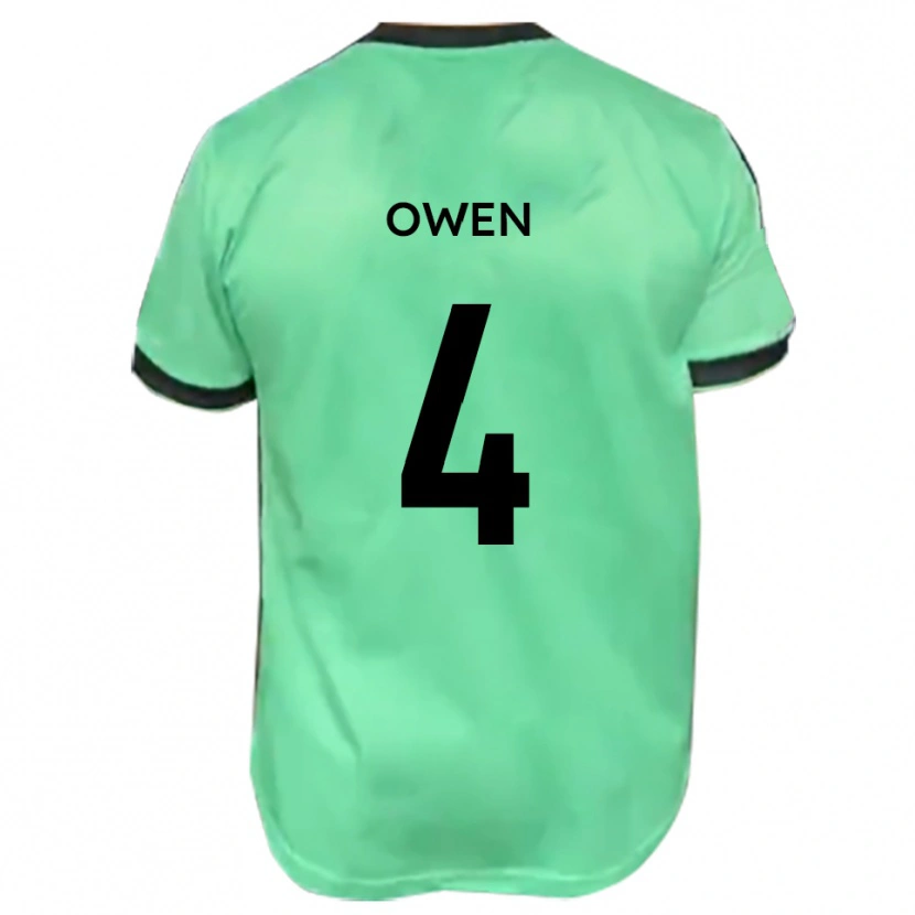 Danxen Kinder Nathaniel Owen #4 Türkis Schwarz Auswärtstrikot Trikot 2025/26 T-Shirt Österreich