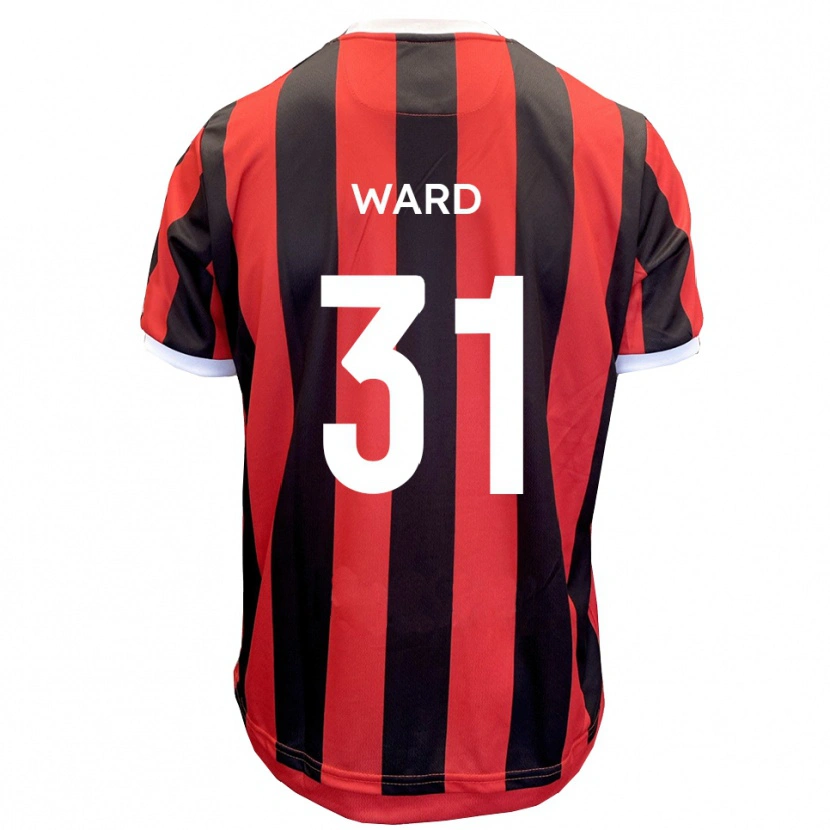 Danxen Kinder Jed Ward #31 Rot Schwarz Auswärtstrikot Trikot 2025/26 T-Shirt Österreich