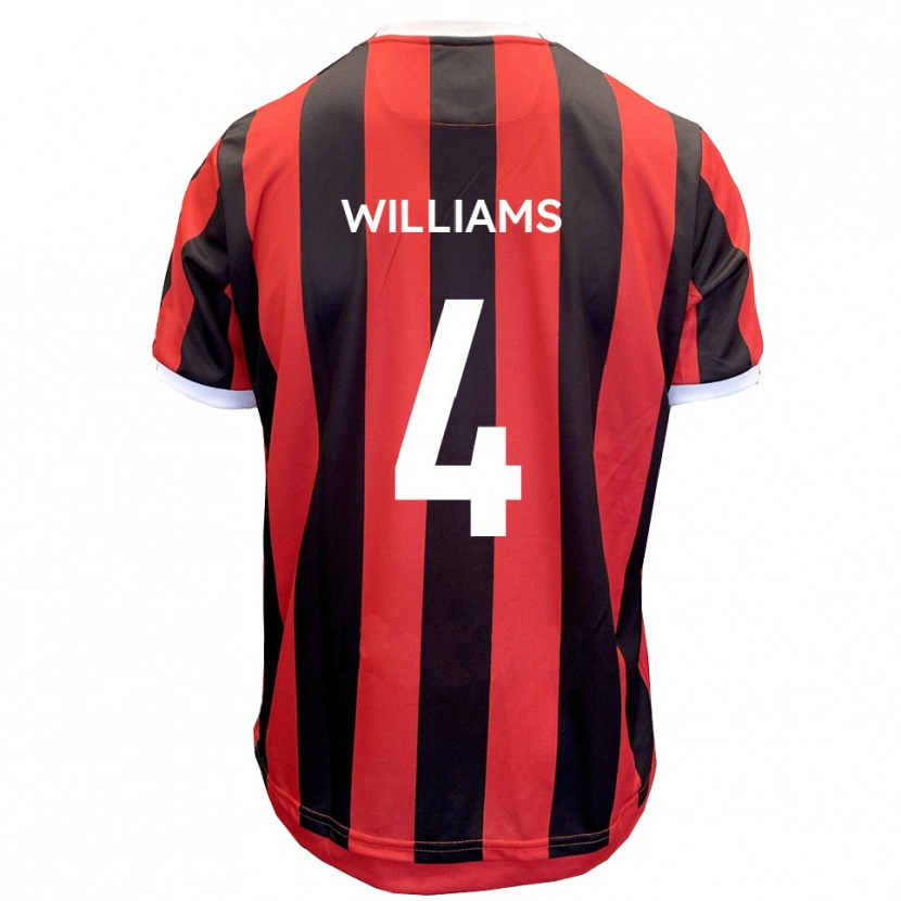 Danxen Kinder Morgan Williams #4 Rot Schwarz Auswärtstrikot Trikot 2025/26 T-Shirt Österreich