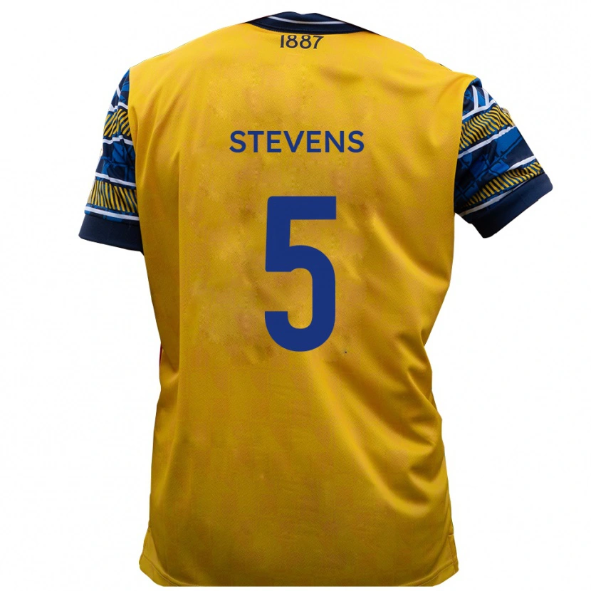 Danxen Kinder Harrison Stevens #5 Gelb Schwarz Auswärtstrikot Trikot 2025/26 T-Shirt Österreich