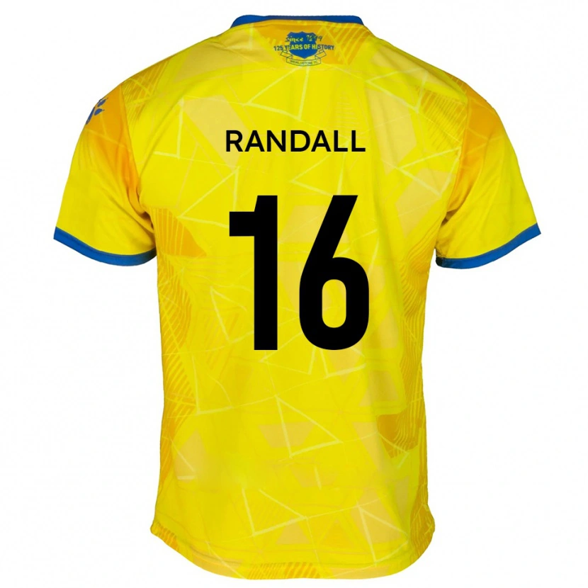 Danxen Kinder Will Randall #16 Gelb Blau Auswärtstrikot Trikot 2025/26 T-Shirt Österreich
