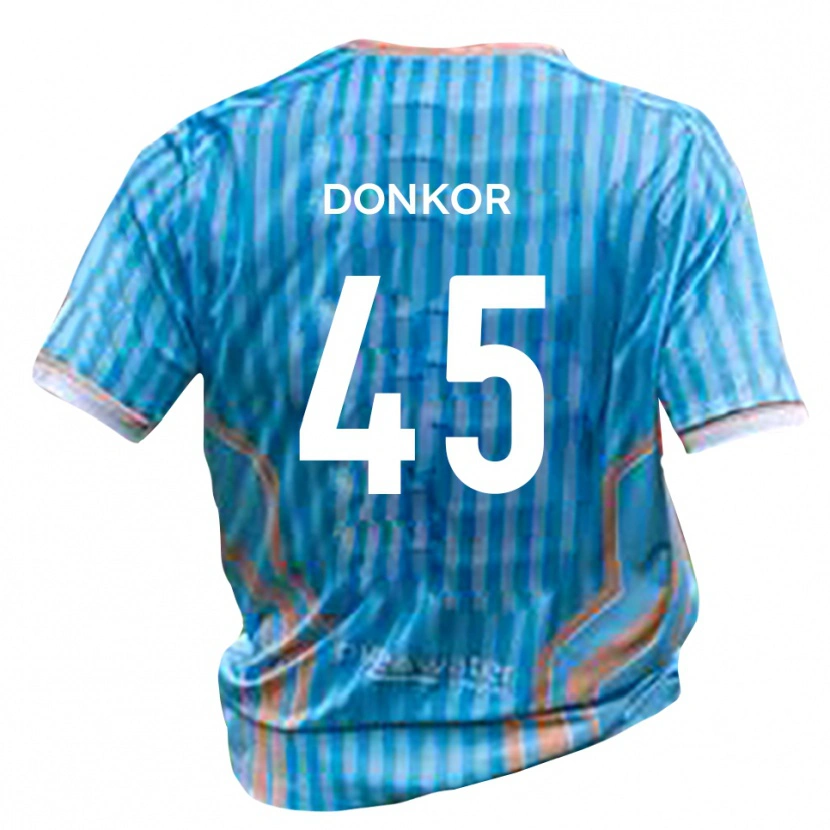 Danxen Kinder Kwaku Donkor #45 Schwarz Gold Auswärtstrikot Trikot 2025/26 T-Shirt Österreich