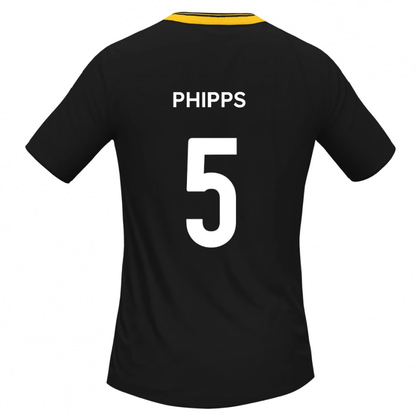 Danxen Kinder Harry Phipps #5 Schwarz Gelb Auswärtstrikot Trikot 2025/26 T-Shirt Österreich