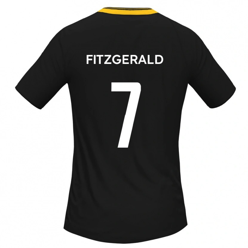 Danxen Kinder Johnny Fitzgerald #7 Schwarz Gelb Auswärtstrikot Trikot 2025/26 T-Shirt Österreich