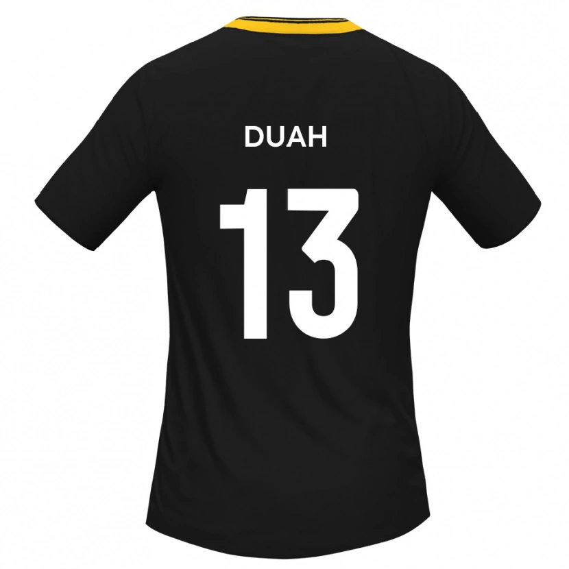 Danxen Kinder Enos Duah #13 Schwarz Gelb Auswärtstrikot Trikot 2025/26 T-Shirt Österreich