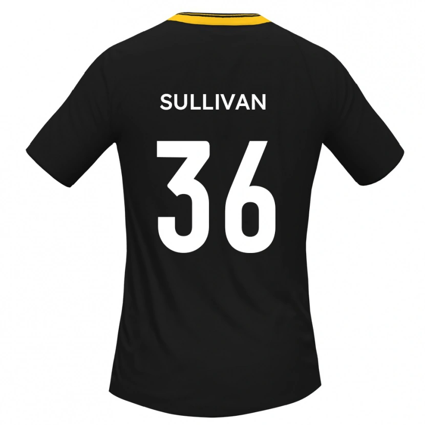 Danxen Kinder Cameron Sullivan #36 Schwarz Gelb Auswärtstrikot Trikot 2025/26 T-Shirt Österreich