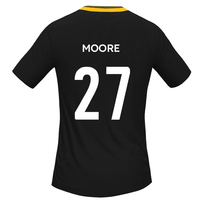 Danxen Kinder Liam Moore #27 Schwarz Gelb Auswärtstrikot Trikot 2025/26 T-Shirt Österreich