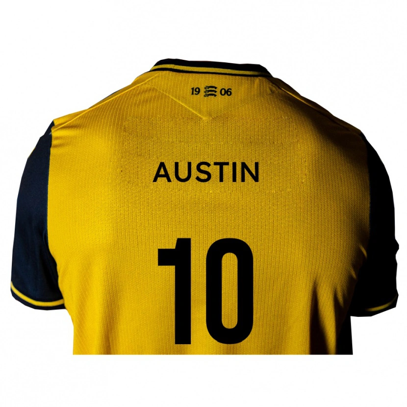 Danxen Kinder Sam Austin #10 Gelb Schwarz Auswärtstrikot Trikot 2025/26 T-Shirt Österreich
