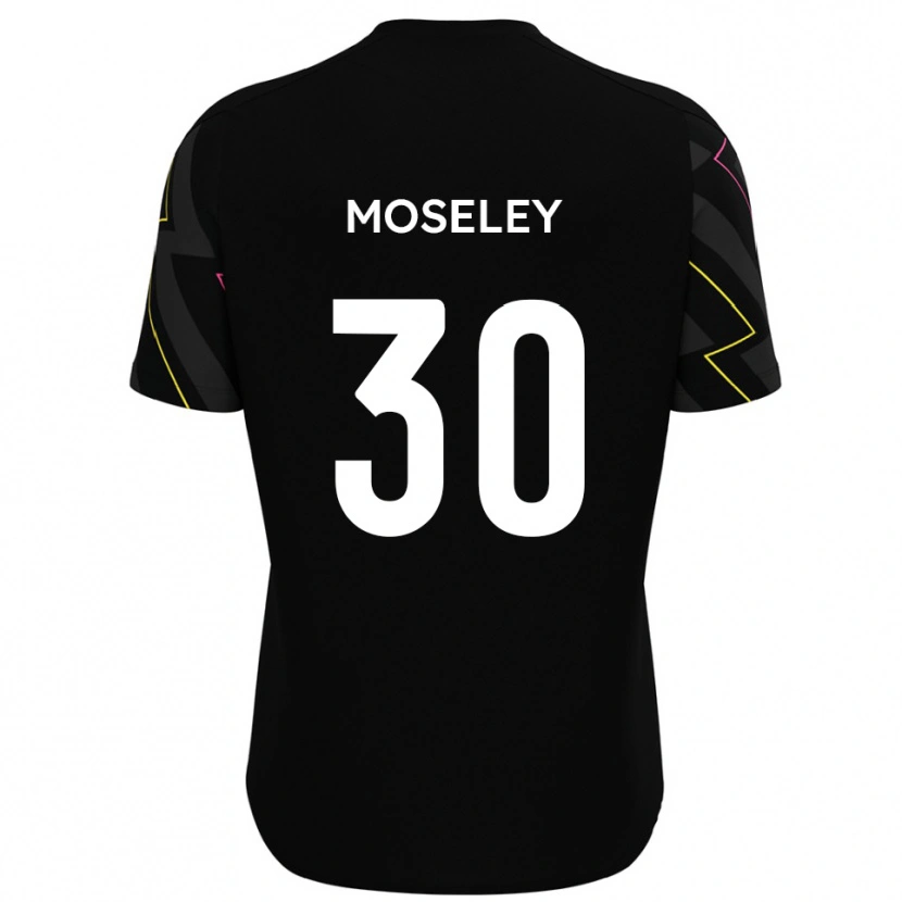 Danxen Kinder Kyle Moseley #30 Schwarz Grau Auswärtstrikot Trikot 2025/26 T-Shirt Österreich