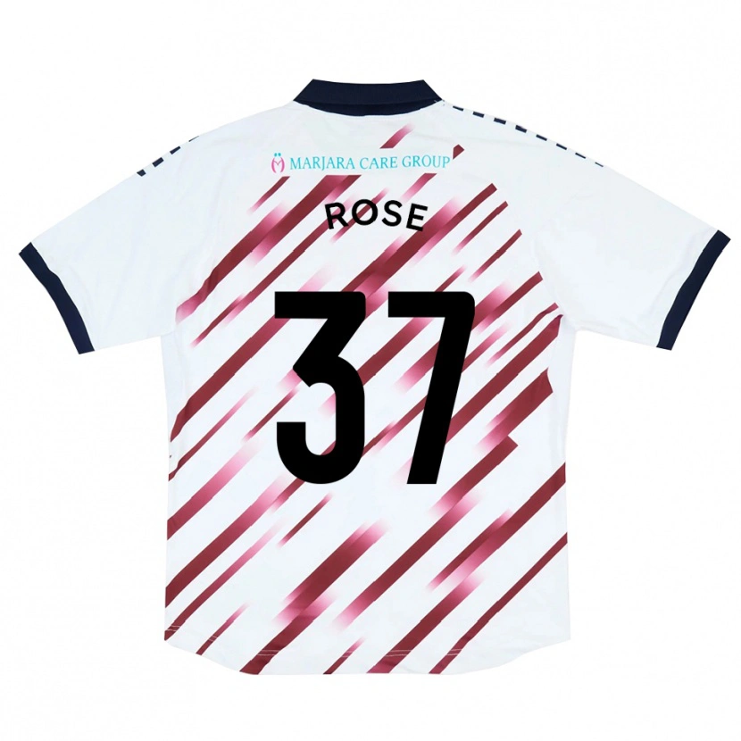 Danxen Kinder Oliver Rose #37 Weiß Rot Auswärtstrikot Trikot 2025/26 T-Shirt Österreich