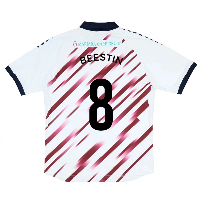 Danxen Kinder Alfie Beestin #8 Weiß Rot Auswärtstrikot Trikot 2025/26 T-Shirt Österreich