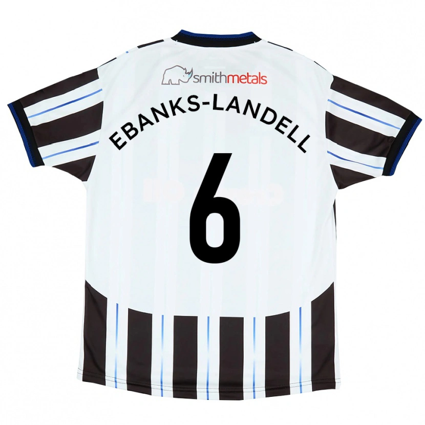 Danxen Kinder Ethan Ebanks-Landell #6 Weiß Schwarz Auswärtstrikot Trikot 2025/26 T-Shirt Österreich