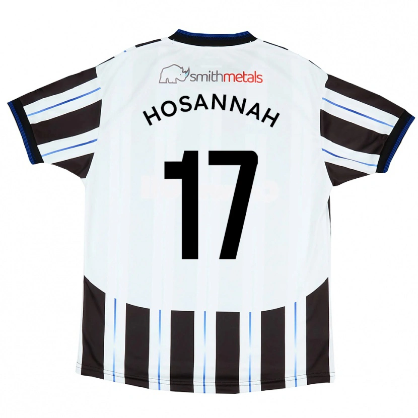 Danxen Kinder Bryce Hosannah #17 Weiß Schwarz Auswärtstrikot Trikot 2025/26 T-Shirt Österreich