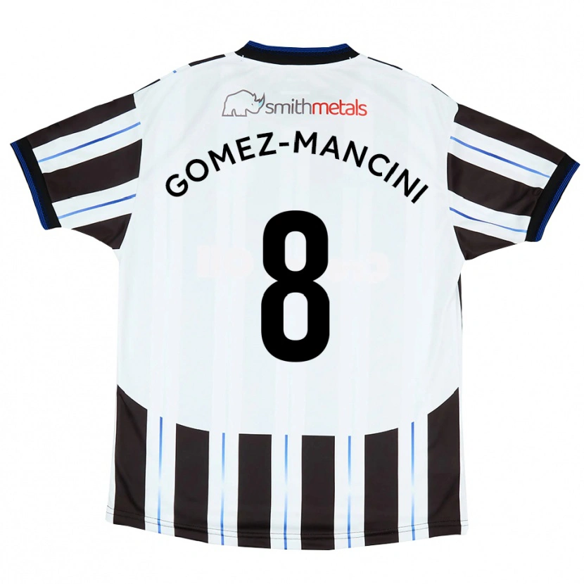 Danxen Kinder Anthony Gomez-Mancini #8 Weiß Schwarz Auswärtstrikot Trikot 2025/26 T-Shirt Österreich