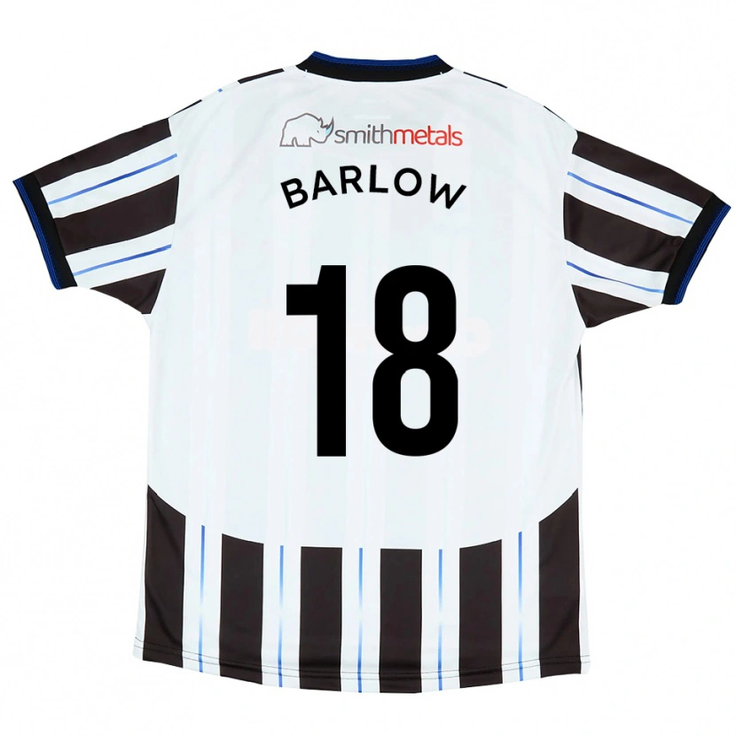 Danxen Kinder Aidan Barlow #18 Weiß Schwarz Auswärtstrikot Trikot 2025/26 T-Shirt Österreich