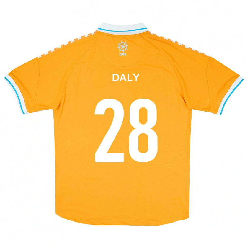 Danxen Kinder Matty Daly #28 Gelb Blau Auswärtstrikot Trikot 2025/26 T-Shirt Österreich