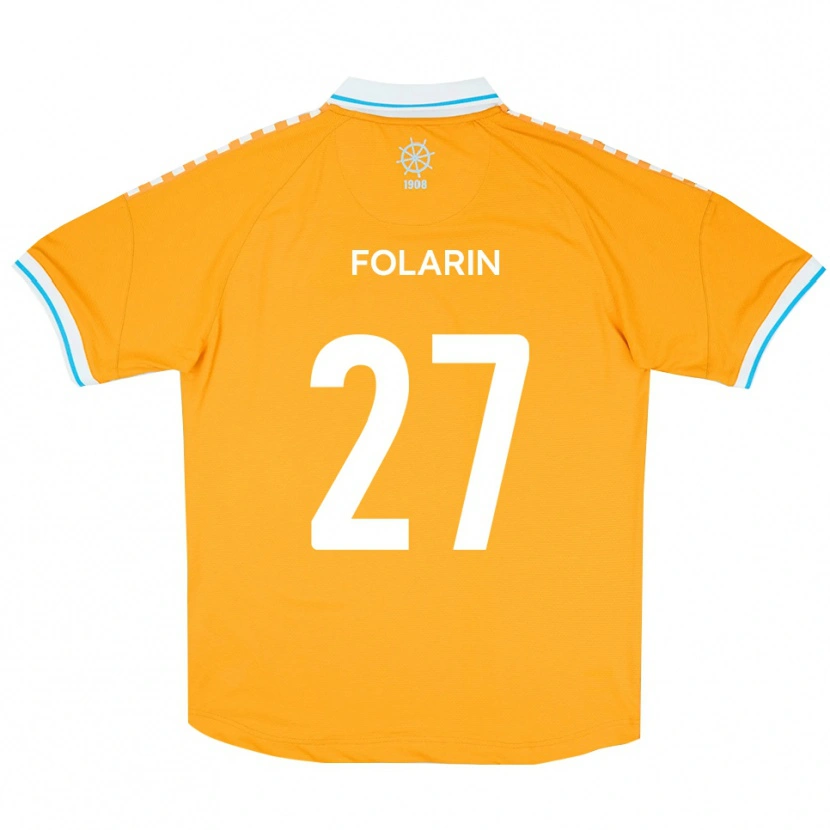 Danxen Kinder Sam Folarin #27 Gelb Blau Auswärtstrikot Trikot 2025/26 T-Shirt Österreich