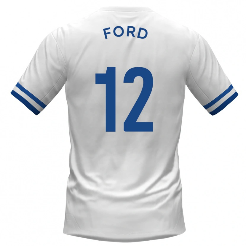 Danxen Kinder Nathaniel Ford #12 Weiß Blau Auswärtstrikot Trikot 2025/26 T-Shirt Österreich
