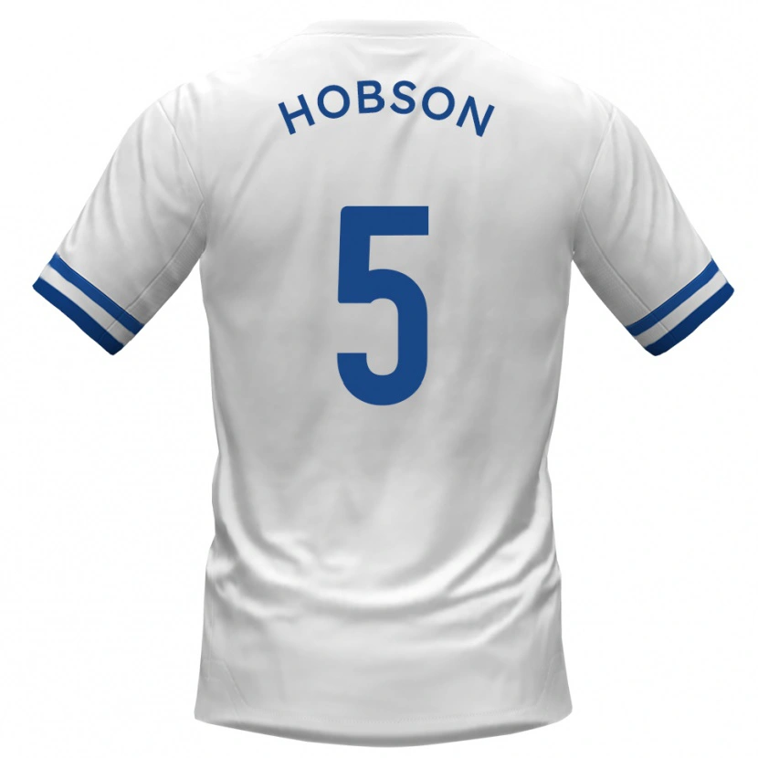 Danxen Kinder Shaun Hobson #5 Weiß Blau Auswärtstrikot Trikot 2025/26 T-Shirt Österreich