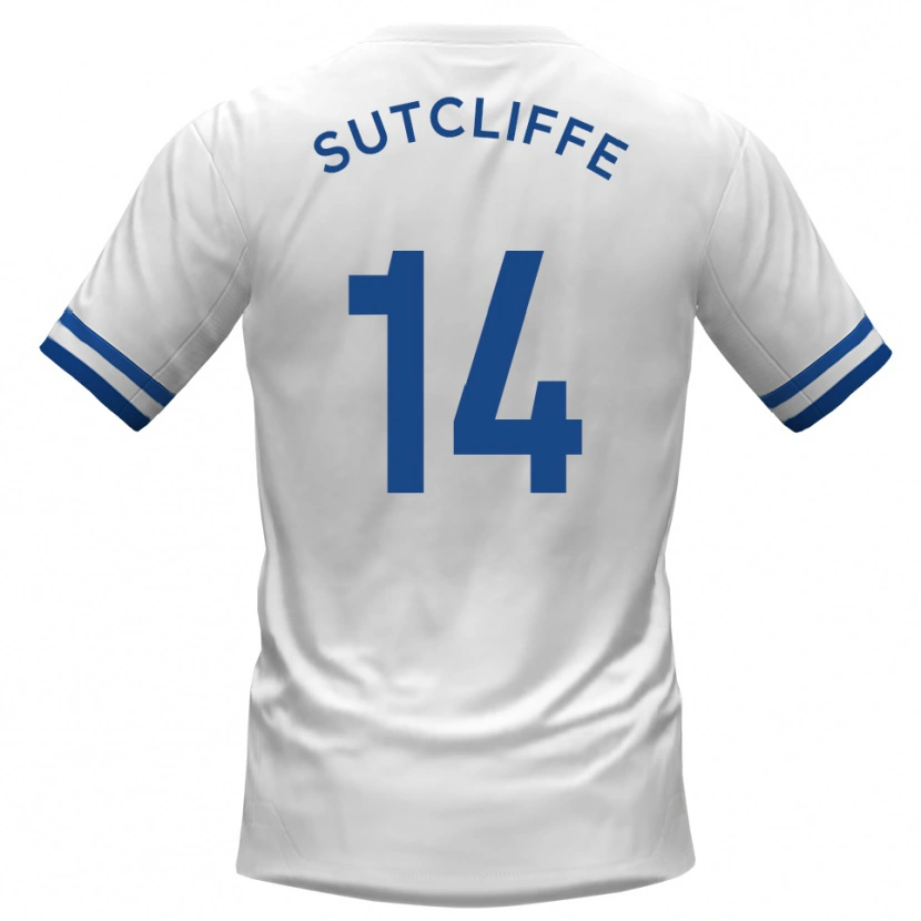 Danxen Kinder Harvey Sutcliffe #14 Weiß Blau Auswärtstrikot Trikot 2025/26 T-Shirt Österreich