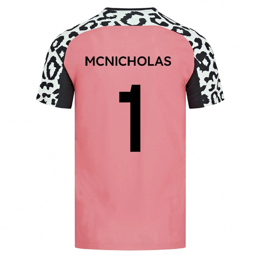 Danxen Kinder Luke Mcnicholas #1 Pink Schwarz Auswärtstrikot Trikot 2025/26 T-Shirt Österreich