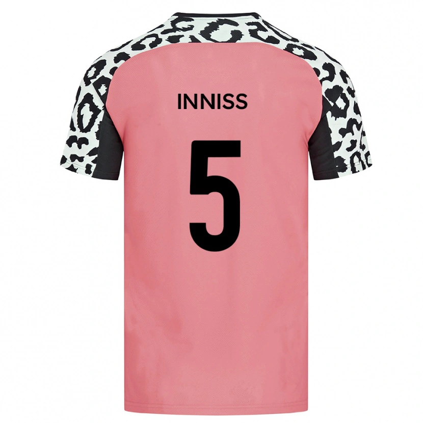 Danxen Kinder Ryan Inniss #5 Pink Schwarz Auswärtstrikot Trikot 2025/26 T-Shirt Österreich