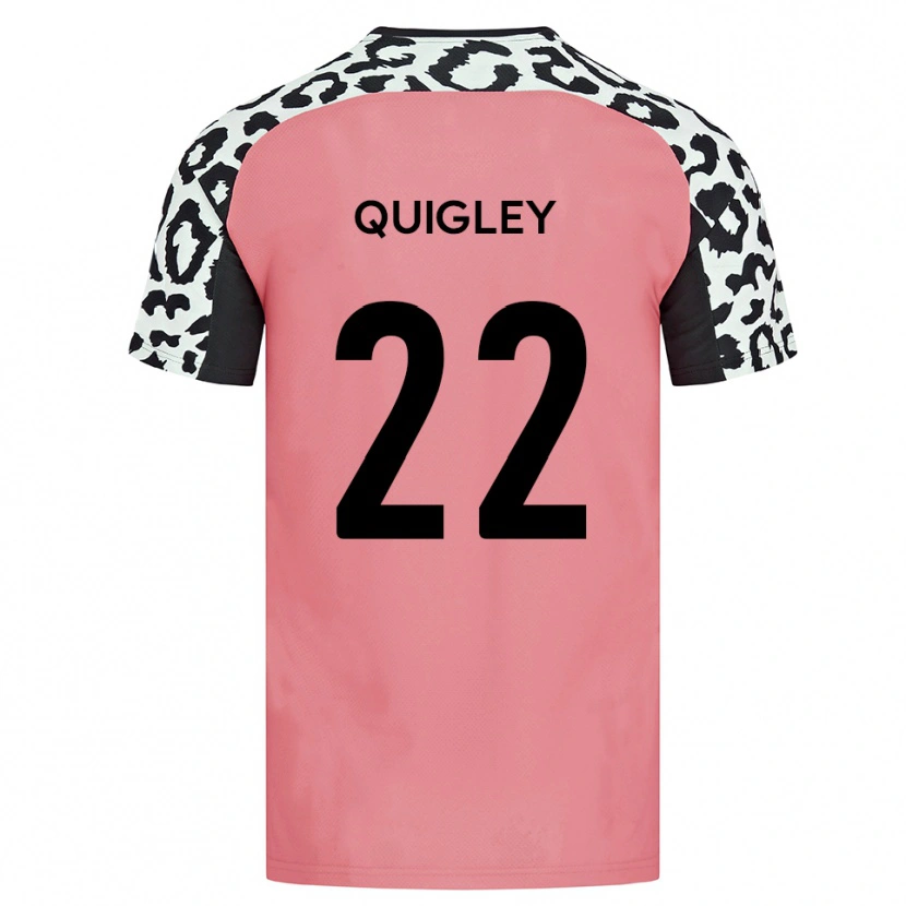 Danxen Kinder Joe Quigley #22 Pink Schwarz Auswärtstrikot Trikot 2025/26 T-Shirt Österreich