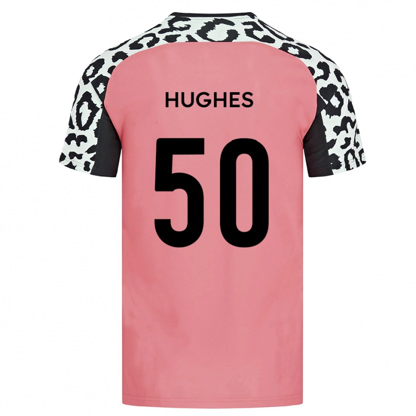 Danxen Kinder Isaac Hughes #50 Pink Schwarz Auswärtstrikot Trikot 2025/26 T-Shirt Österreich