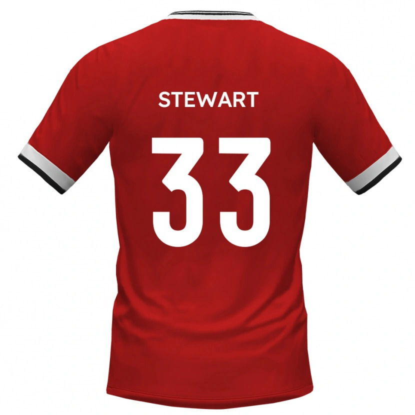 Danxen Kinder Noah Stewart #33 Weiß Schwarz Auswärtstrikot Trikot 2025/26 T-Shirt Österreich
