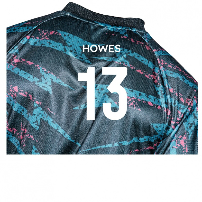 Danxen Kinder Sam Howes #13 Schwarz Marine Auswärtstrikot Trikot 2025/26 T-Shirt Österreich