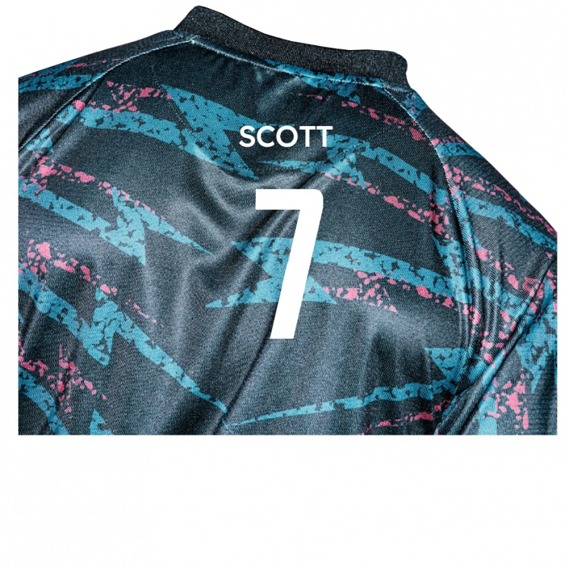 Danxen Kinder Rashawn Scott #7 Schwarz Marine Auswärtstrikot Trikot 2025/26 T-Shirt Österreich
